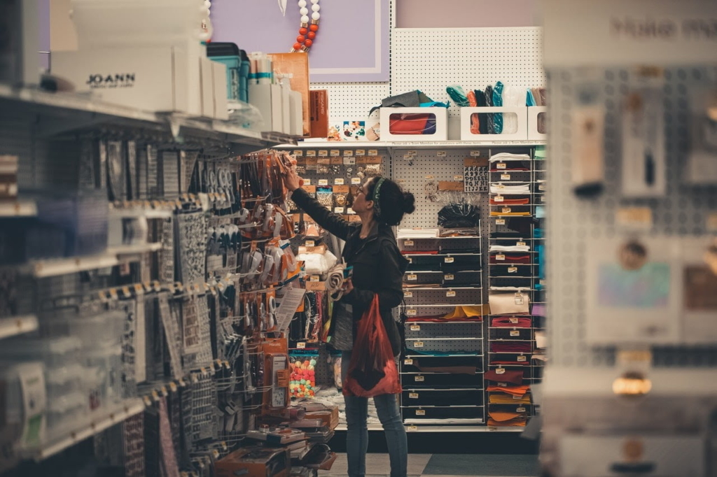 Shopping in a store